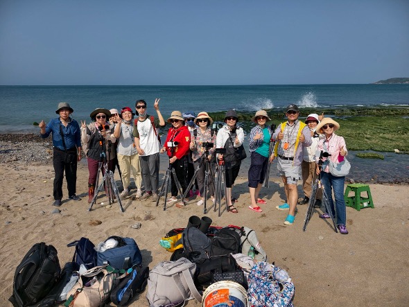 海邊旅拍團實拍合照